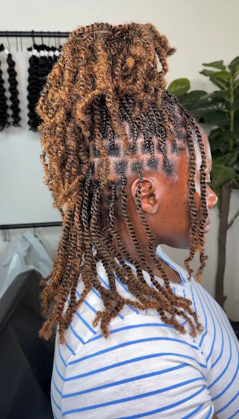 Dark knotless braids with clean parts — Always Braided
