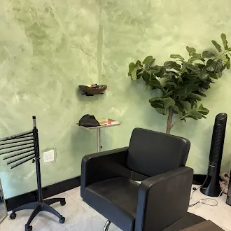 Always Braided studio chair and workspace